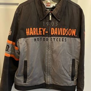 Well loved and worn genuine Harley Davidson medium weight jacket.